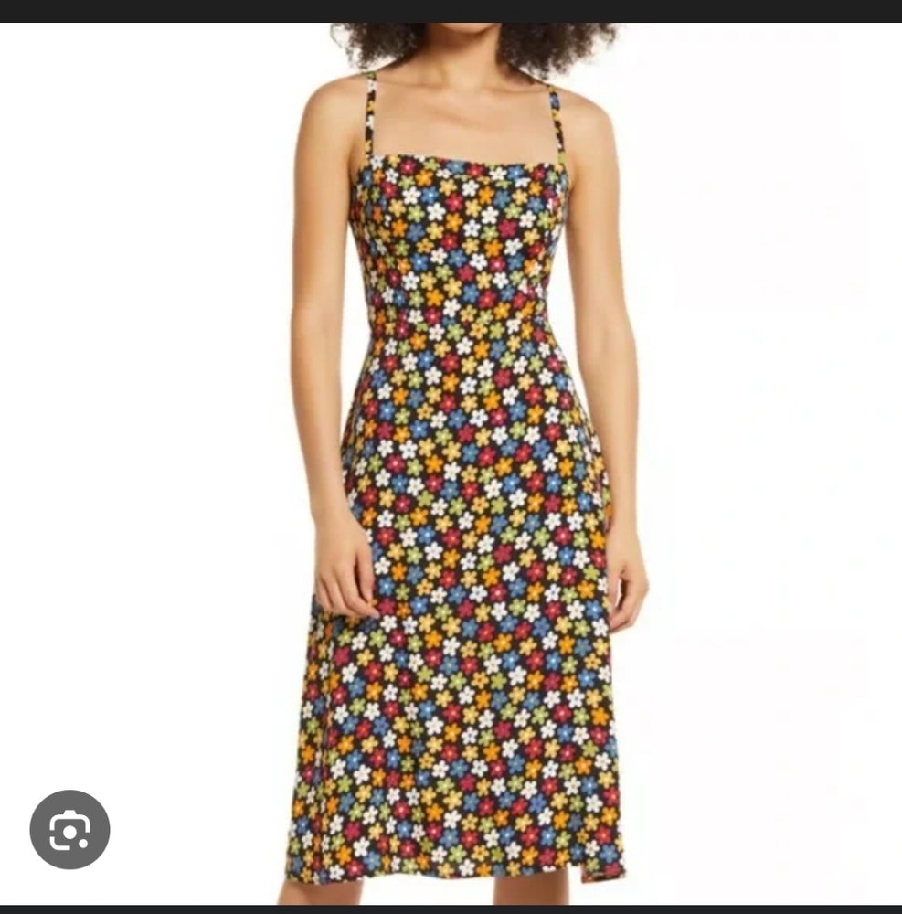 Reformation Colorful Floral A-Line Skirt